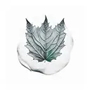 Leaf tattoo design idea