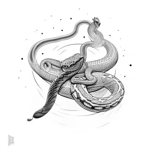 A powerful image of NBA Youngboy holding a gun with a snake coiled around his arm tattoo design idea