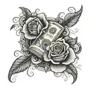 cash, dominate, feminine  tattoo design idea