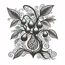 pear tree tattoo design idea