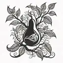 pear tree tattoo design idea