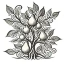 pear tree tattoo design idea