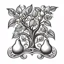 pear tree tattoo design idea