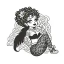 betty boop wearing tattoo design idea