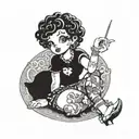 betty boop wearing tattoo design idea