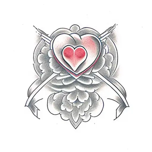 Cherry heart, outstretched hands, as the poets say tattoo design idea