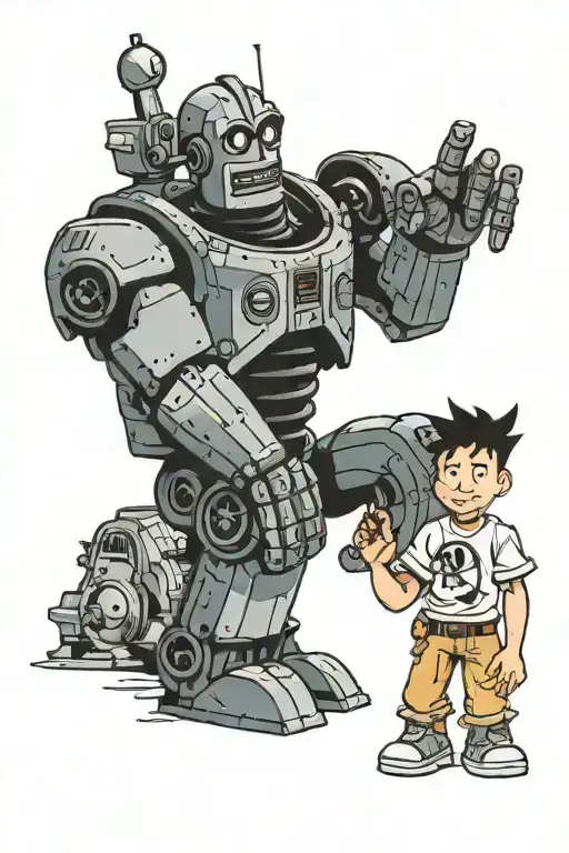 iron giant and beastie boys tattoo design idea