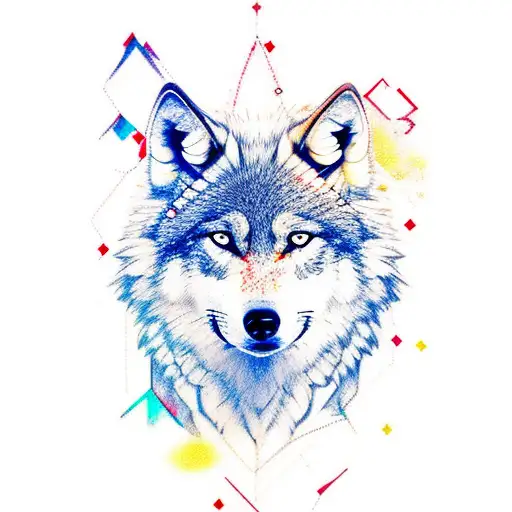 Nordic Wolf tattoo design idea