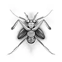 praying mantis  tattoo design idea