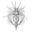 praying mantis  tattoo design idea