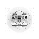 old school ghetto blaster tattoo design idea