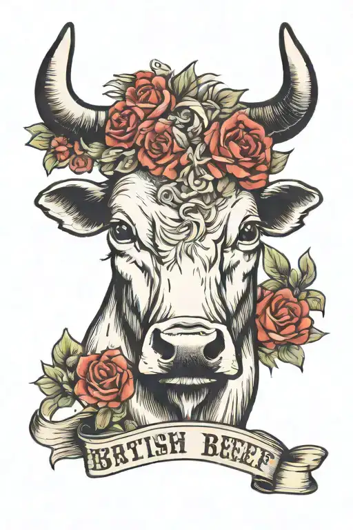 100% British Beef  tattoo design idea