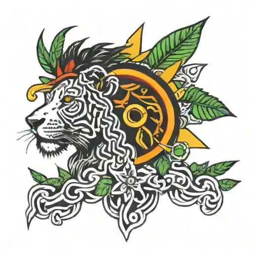 Rasta life tattoo design idea
