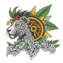 Rasta life tattoo design idea