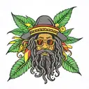 Rasta life tattoo design idea