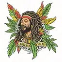 Rasta life tattoo design idea