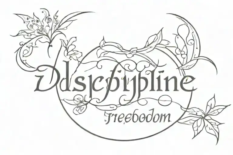 discipline equals freedom tattoo design idea
