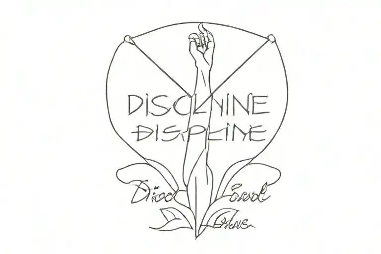 discipline equals freedom tattoo design idea