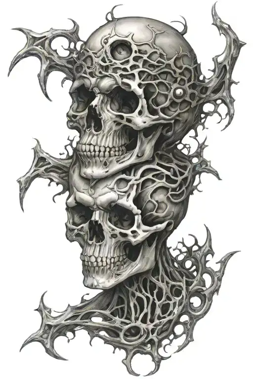 dark and morbid souls tattoo design idea