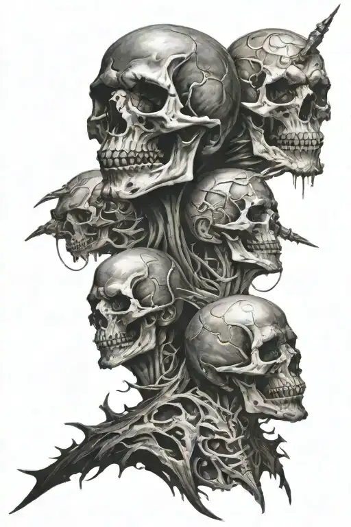 dark and morbid souls tattoo design idea