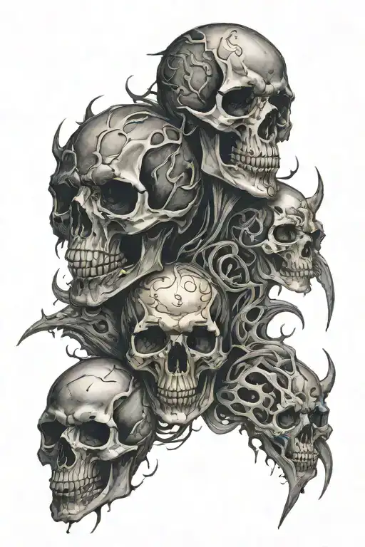 dark and morbid souls tattoo design idea