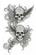 dark and morbid souls tattoo design idea