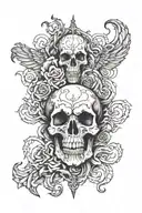 dark and morbid souls tattoo design idea