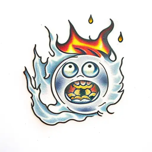 calcifer tattoo design idea