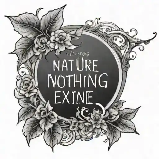 a quote reading: "In Nature, Nothing Exists Alone" tattoo design idea