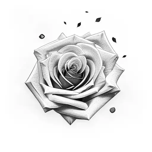Rose blackout tattoo design idea