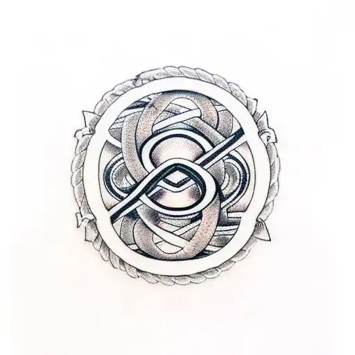 an infinity symbol made up of moths tattoo design idea