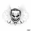 Joker card tattoo design idea