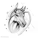 centaur with bow tattoo design idea