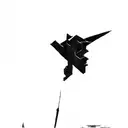 black sharp graffit tattoo design idea