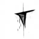 black sharp graffit tattoo design idea