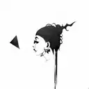 black sharp graffit tattoo design idea