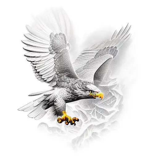 Eagle construction tattoo design idea