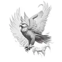 Eagle construction tattoo design idea