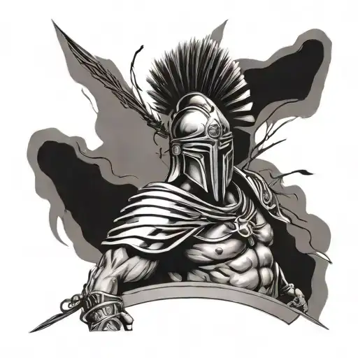 300 Sparta style out of movie tattoo design idea