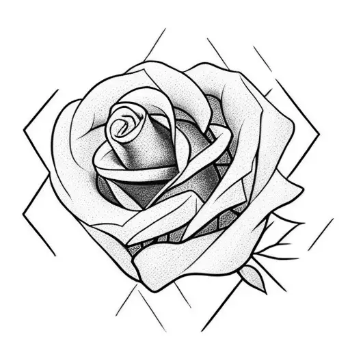 Simple rose stencil tattoo  Rose tattoo stencil, Simple rose tattoo,  Geometric tattoo stencil