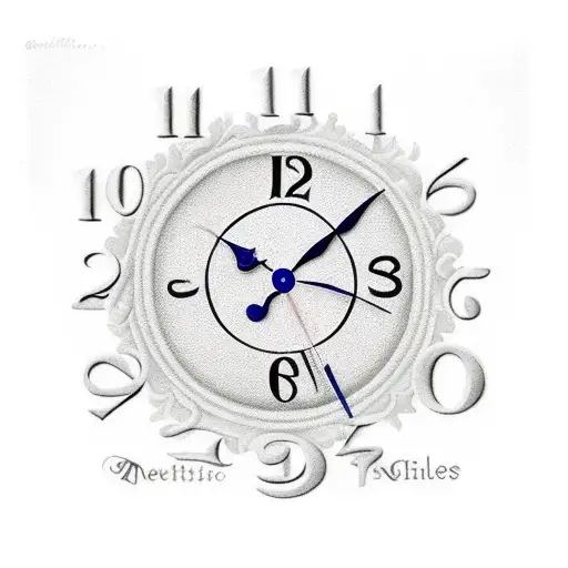 clock with quote 'time heals all wounds' tattoo design idea