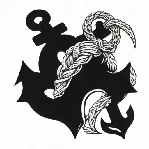 cross anchor heart tattoo design idea