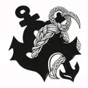 cross anchor heart tattoo design idea