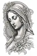 virgin mary tattoo design idea