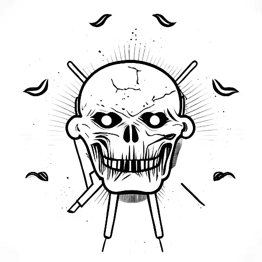 horror movies fan tattoo design idea