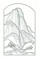 Angel Falls waterfall tattoo design idea