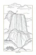 Angel Falls waterfall tattoo design idea