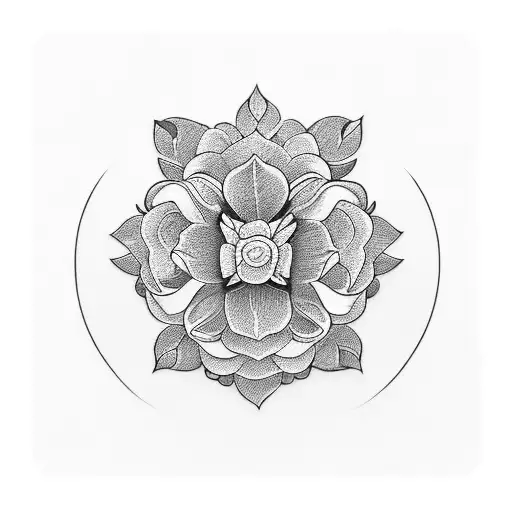  ace of flowers card  tattoo design idea