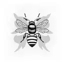 bee ivy tattoo design idea
