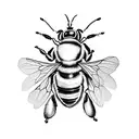 bee ivy tattoo design idea